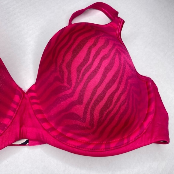 Playtex Secret Dazzling Demi Pink Zebra Print 42C Underwire Lined Style 4597 - Picture 2 of 4